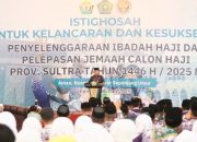 Gubernur Sultra Gelontorkan Dana Pribadi Rp 2,4 Miliar untuk Uang Saku JCH Sultra Tahun 2025