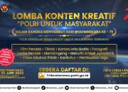 Ramaikan HUT Bhayangkara ke-79, 1000 Peserta Daftar Lomba Konten Kreatif Polri