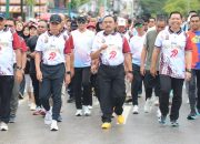Semarak Hari Bhayangkara ke-79, Polda Sultra Gelar Jalan Sehat dan Senam Bersama di Ex MTQ Kendari