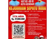 Sambut HUT ke-80 RI, Pemkot Kendari Gelar Kejuaraan Sepatu Roda, Total Hadiah Rp 19 Juta