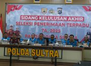 Polda Sultra Gelar Sidang Kelulusan Akhir Seleksi Penerimaan Terpadu Anggota Polri 2025  