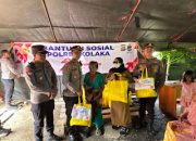 Program Tebar Kebaikan, Polres Kolaka Bantu 13 Korban Kebakaran Rumah di Kecamatan Pomalaa