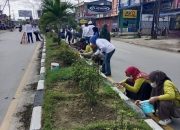 Dinas Pertanian Kendari Lakukan Pengecatan Pembatas Jalan Atas Arahan Wali Kota