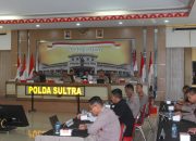 Polda Sultra Ikuti Vicon Serentak bersama Kapolri Bahas Beras Oplosan dan Beras SPHP