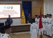 Kukuhkan 31 Anggota Paskibra 2025, Rektor UHO: Ini Amanah Kehormatan yang Diberikan UHO