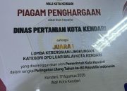 Dinas Pertanian Kendari Raih Juara Pertama Lomba Kebersihan Antar OPD