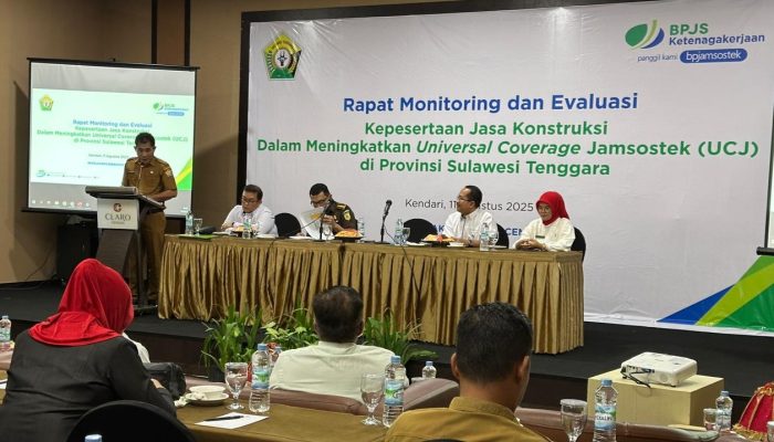 Hanya 2,31 Persen Proyek APBD di Sultra Daftarkan Pekerja ke BPJS Ketenagakerjaan