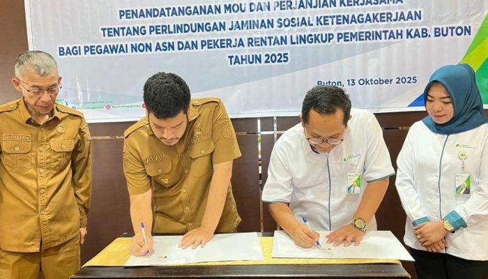 Pemkab Buton Gandeng BPJS Ketenagakerjaan Tingkatkan Perlindungan Pekerja Rentan dan Non ASN