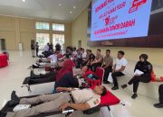 Polda Sultra Kumpulkan 155 Kantong Darah pada Kegiatan Donor Serentak HUT Humas Polri ke-74