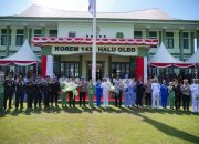 Dirlantas Polda Sultra Hadiri Acara “Surprise HUT ke-80 Tahun TNI” di Korem 143/HO