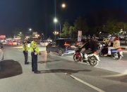 Antisipasi Balap Liar dan Gangguan Kamseltibcar di Malam Minggu, Ditlantas Polda Sultra Gelar Patroli