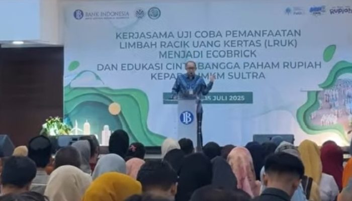BI Sultra Ubah Limbah Uang Tak Layak Edar Jadi Ecobrick Ramah Lingkungan
