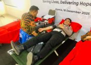 Peringati HUT ke-65 Jasa Raharja, Ditlantas Polda Sultra Gelar Donor Darah di Kendari