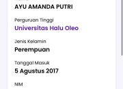 Gerak Cepat Plt Rektor UHO, Data Ayu Manda Putri Kembali Normal