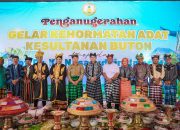 Menag RI Terima Gelar Kehormatan Mia Ogena I Sara Agama, Gubernur Sultra Apresiasi Lembaga Adat dan Budaya Kesultanan