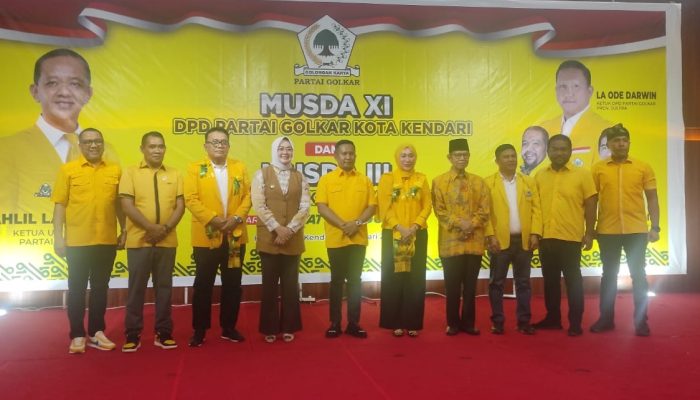Inarto dan Farid Terpilih Aklamasi Nahkodai DPD II Golkar Kendari-Konkep, Target Besar Menanti
