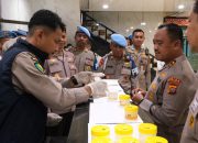 Kapolda Sultra Bersama Pejabat Utama Melaksanakan Tes Urine Dadakan