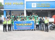 Satlantas Polresta Kendari Gelar Polantas Menyapa bersama Ojol, Perkuat Sinergi Wujudkan Kamseltibcarlantas