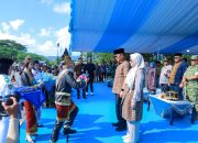 Ribuan Warga Padati Jalan, Pawai Budaya dan Lulo Massal Sambut HUT ke-62 Sultra