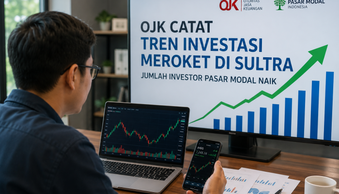 OJK Catat Tren Investasi Meroket di Sultra, Jumlah Investor Pasar Modal Naik 76 Persen