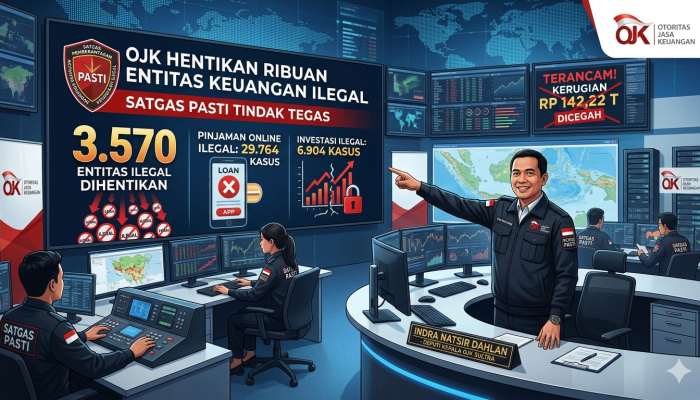OJK Hentikan 3.570 Entitas Keuangan Ilegal, Kerugian Capai Rp142,22 Triliun