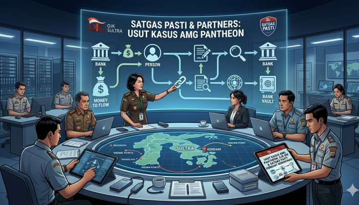 Usut Kasus AMG Pantheon, OJK Sultra dan Satgas PASTI Perkuat Koordinasi Lintas Instansi