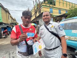 Jasa Raharja Sultra Gencarkan Sosialisasi Pajak Kendaraan dan Keselamatan di Pasar Tradisional Kendari