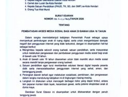 Pemkot Kendari Batasi Akses Medsos Anak di Bawah 16 Tahun, Fokus Lindungi Generasi Digital
