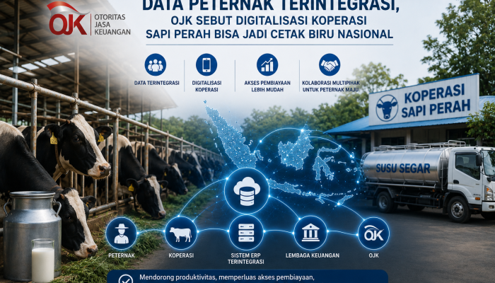 Data Peternak Terintegrasi, OJK Sebut Digitalisasi Koperasi Sapi Perah Bisa Jadi Cetak Biru Nasional