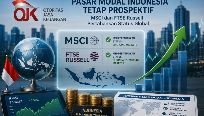 OJK: Pasar Modal Indonesia Tetap Prospektif, MSCI dan FTSE Russell Pertahankan Status Global