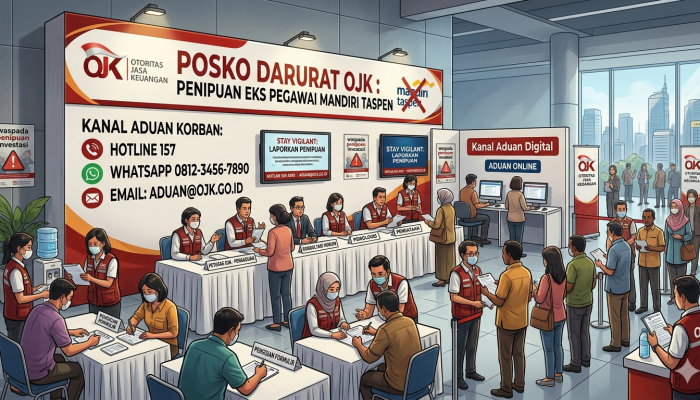 OJK Buka Posko Darurat dan Kanal Aduan Korban Penipuan Eks Pegawai Mandiri Taspen