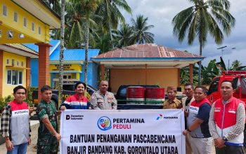 Pertamina Patra Niaga Regional Sulawesi Melalui Integrated Terminal Gorontalo Salurkan Bantuan BBM untuk Dukung Penanganan Pascabencana di Gorontalo Utara