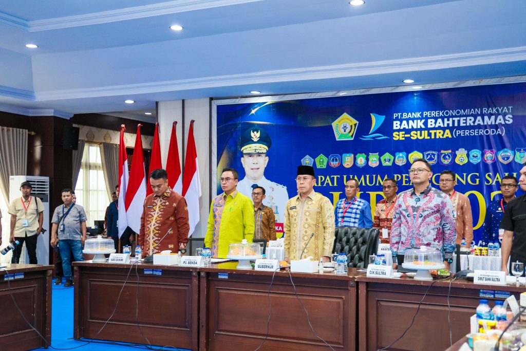 RUPS PT BPR Bahteramas di Aula Merah Putih Rumah Jabatan Gubernur Sultra.