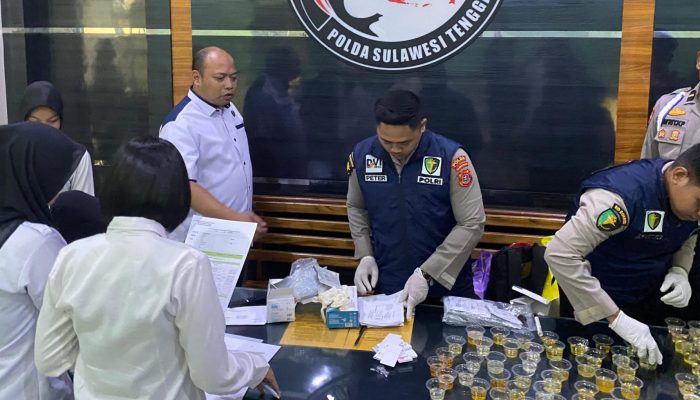 Ditresnarkoba Polda Sultra Laksanakan Tes Urine Personel, 82 Anggota Dinyatakan Negatif Narkoba