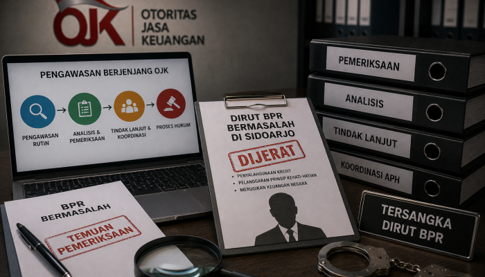 Lewat Pengawasan Berjenjang, OJK Jerat Dirut BPR Bermasalah di Sidoarjo