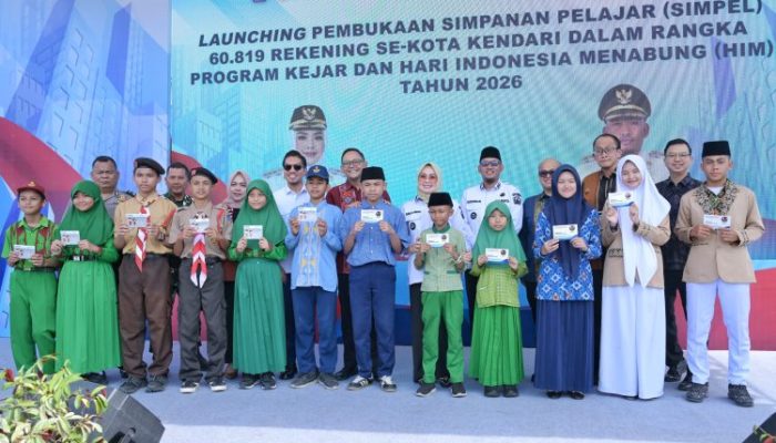 Kendari Hampir Tuntas 100 Persen! Pemkot Luncurkan KEJAR, Budaya Menabung Ditanamkan Sejak Bangku Sekolah