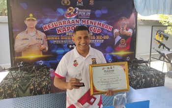 Kasi Ops Grup 5 Kopassus Raih Juara I Lomba Menembak Kapolda Cup Hari Bhayangkara ke-80