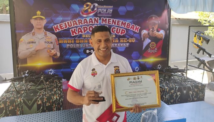 Kasi Ops Grup 5 Kopassus Raih Juara I Lomba Menembak Kapolda Cup Hari Bhayangkara ke-80