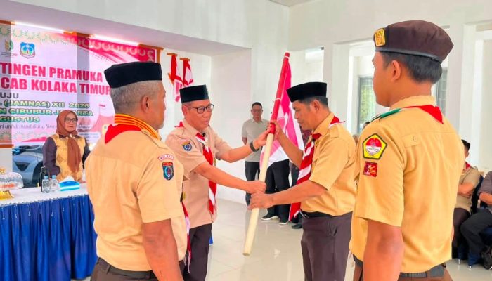 Plt Bupati Kolaka Timur Lepas Kontingen Pramuka Sorume IX Kwarcab Kolaka Timur Menuju Jambore Nasional XII Tahun 2026