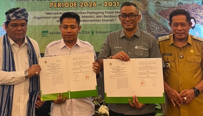 Jamin Perlindungan Sosial Pedagang Pasar, APPSI Sultra dan BPJS Ketenagakerjaan Teken MoU