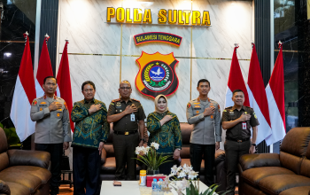Polda Sultra, Kejati dan Pengadilan Tinggi Perkuat Sinergitas Penegakan Hukum Yang Berkeadilan dan Kemanfaatan Bagi Masyarakat
