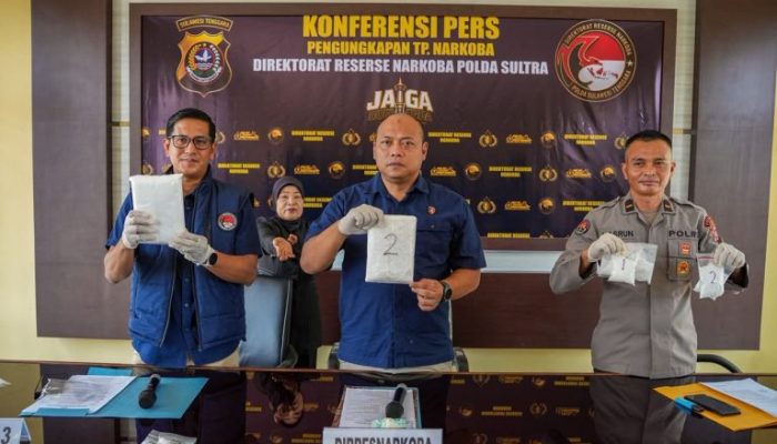Berawal dari Laporan Warga, Polda Sultra Bongkar Jaringan Sabu 3,5 Kg di Kendari